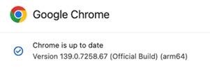 Chrome 139 security update
